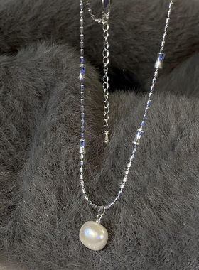 巴洛克珍珠吊坠项链女简约精致大气时尚优雅气质百搭颈链锁骨链