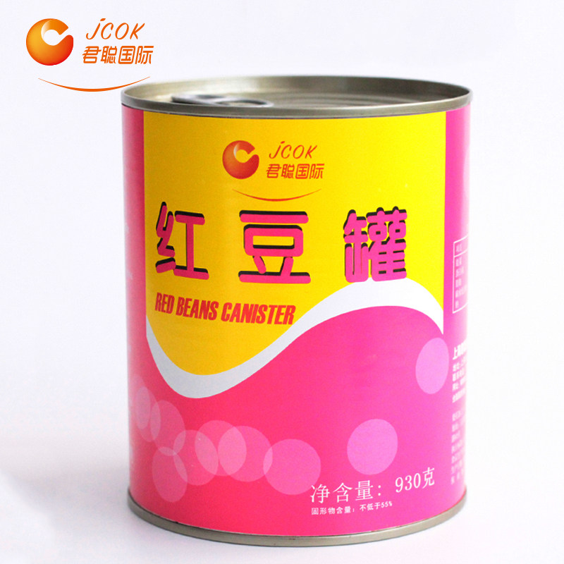 君聪红豆罐头930g蜜豆罐太湖美林糖水红豆罐头糖纳红豆图片