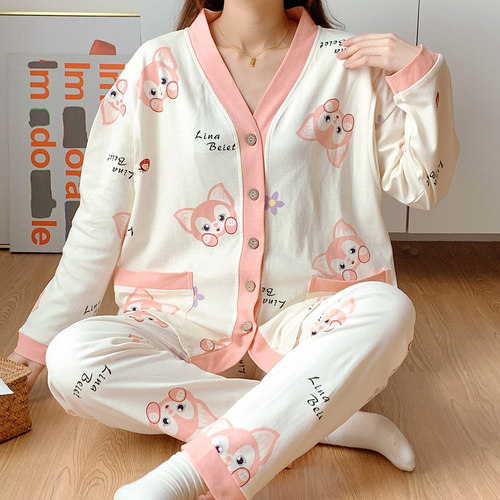 产后月子服哺乳春秋夏季薄款套装
