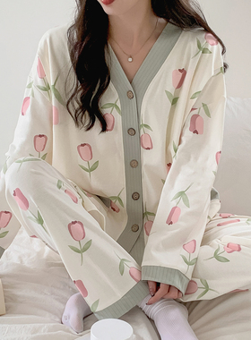 月子服春夏季薄款产后5月份6产妇哺乳吸汗孕妇睡衣女纯棉春秋家居