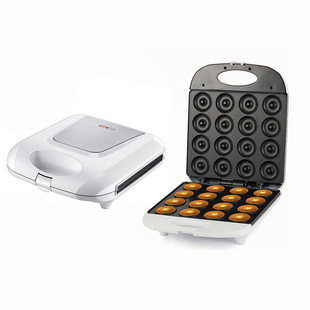 家用16孔甜甜圈机 双面加热蛋糕甜品点心面包机 可控温早餐机