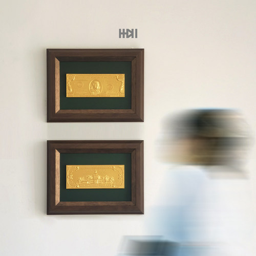 美式美元雕塑装饰画挂画摆台