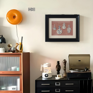 《平瓶安安》东方美学液压杆电表箱电表盒遮挡羊毛绒刺绣装饰画