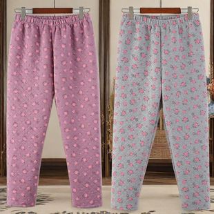 妈妈单件睡裤 中老年夹棉保暖裤 老人加厚纯棉秋裤 女棉裤 加肥加大码