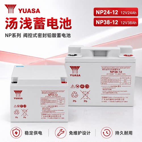 汤浅阀控式免维护12V100AH蓄电池