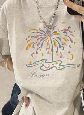 宽松oversize体恤上衣藏肉2025夏季新款重磅纯棉正肩短袖t恤女款