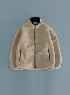 Ohh Cake Mabel梅布尔 羊羔毛拉链短外套 |轻盈软糯 立领夹克上衣