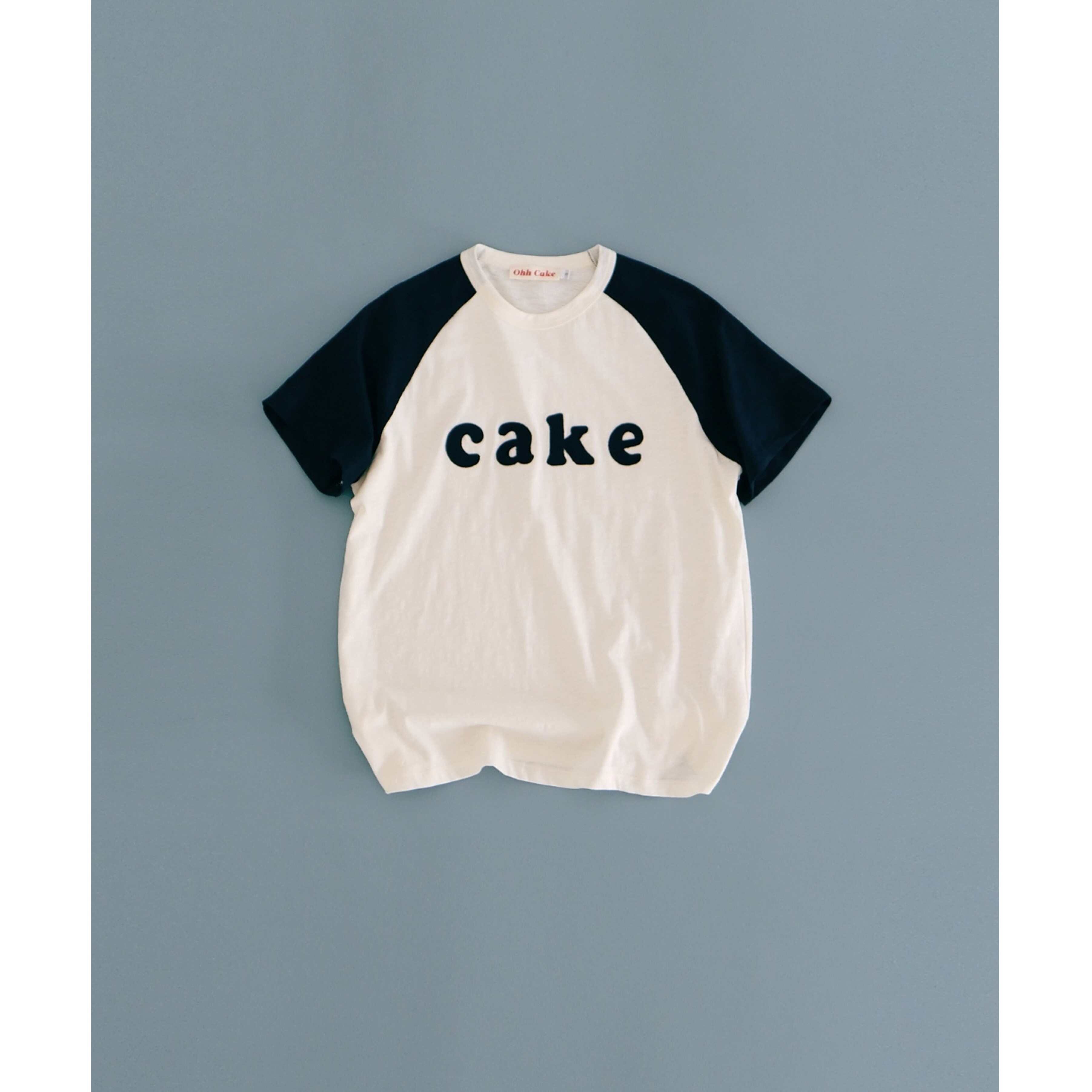Ohh Cake Piper派珀 贴布刺绣字母T恤 | 美式松弛 拼色棒球袖上衣