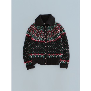 可立可翻 Ohh 羊毛提花针织开衫 Helena赫莱娜 圣诞风毛衣 Cake