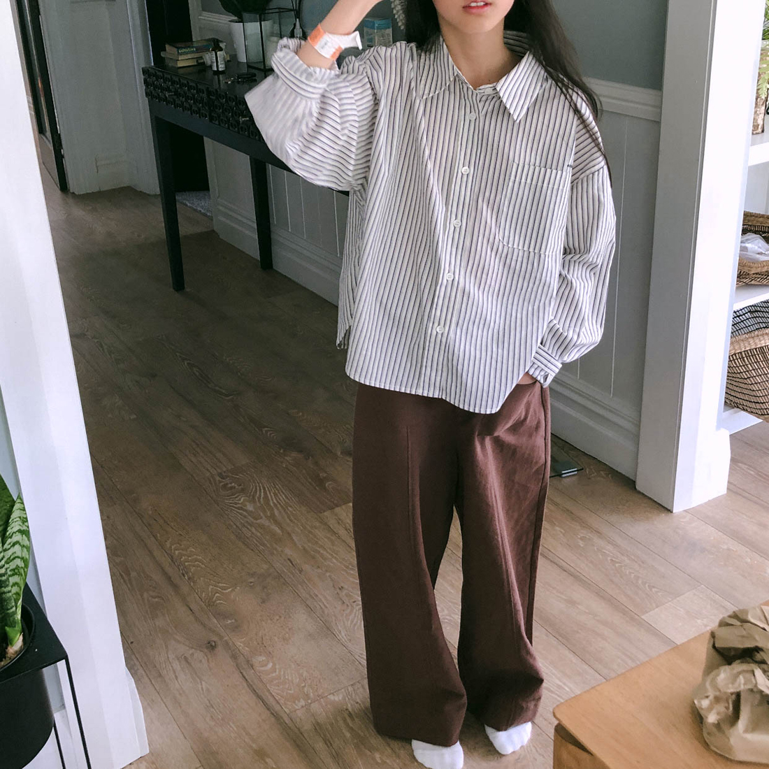 Ohh Cake Parker Striped Shirt帕克纯棉条纹衬衫 早秋少年感上衣