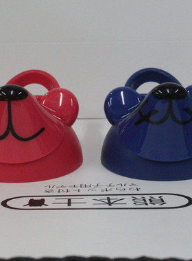 熊本士goodland天才宝贝熊正品配件带放呛水吸管红色蓝色小熊杯盖