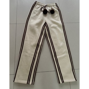 欧洲站2025冬新款hav欧货 松紧腰球球加绒休闲裤 特价