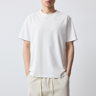 t恤打底衫 180g50支凉感长绒棉混纺柔软透气短袖 新款 2026夏季