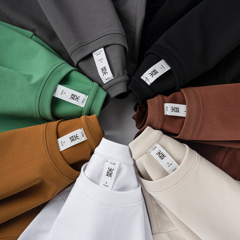 重磅260g精梳棉二本针短袖T恤