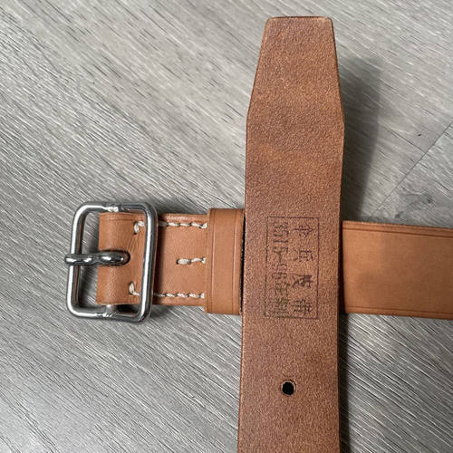 老式空降伞兵腰带真牛皮伞兵腰带双节针扣库存正品伞兵腰带正宗的