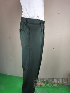 男裤冬裤 新式带屁兜后口袋陆松枝绿冬裤 男款冬季加厚斜纹裤子