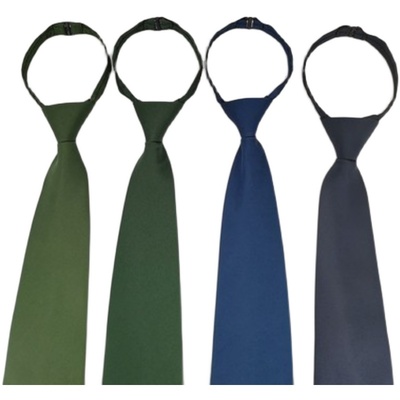 男女式拉链式领带松枝绿领带西装橄榄绿领带蓝色藏青色领带领夹