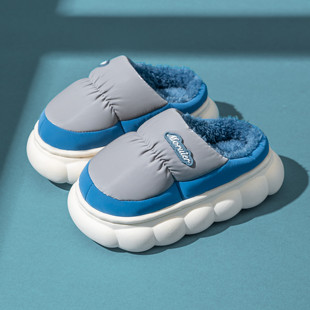 儿童棉拖鞋男童冬季加绒加厚居家室内外穿防水防滑中大童亲子棉鞋