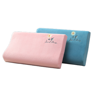 秋冬宝宝绒乳胶记忆棉枕头套儿童学生成人保暖高低枕波浪枕套