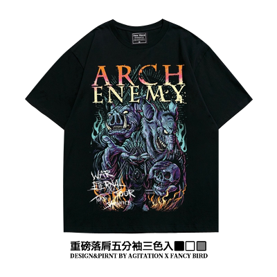 美式oversize落肩款短袖T恤