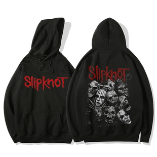 嘻哈朋克摇滚音乐slipknot活结 印花加绒连帽衫 男卫衣秋冬潮牌