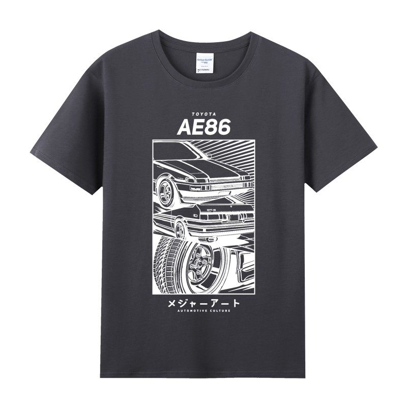 春夏男装T恤纯棉短袖半袖头文字D藤原拓海豆腐店AE86赛车爱好者