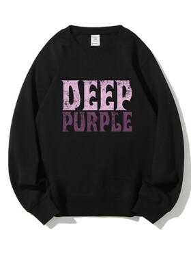 欧美摇滚深紫乐队DeepPurple周边衣服春秋圆领卫衣套头衫男女同款