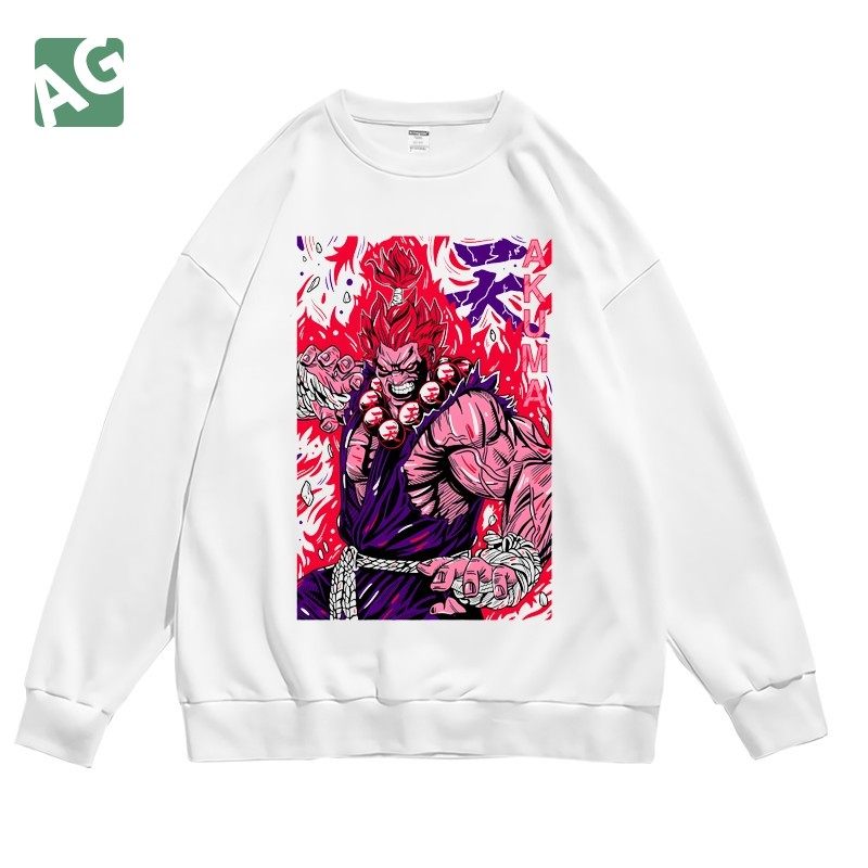 街头霸王游戏Gouki豪鬼潮流周边卫衣春秋圆领套头宽松男女长袖