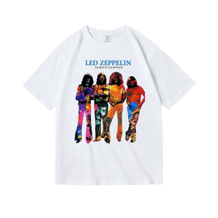 Led Zeppelin齐柏林飞艇潮品欧美金属乐队T恤女男中性款 宽松BF风
