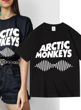 ArcticMonkeys音乐节欧美独立摇滚北极猴乐队潮流纯棉短半袖T恤男