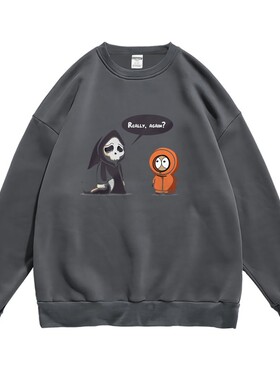 欧美动漫southpark南方公园kenny印花潮流春秋冬长袖圆领卫衣男女