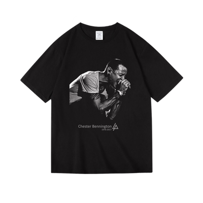 欧美摇滚linkinpark林肯公园主唱查斯特贝宁顿纯棉短半袖T恤女男