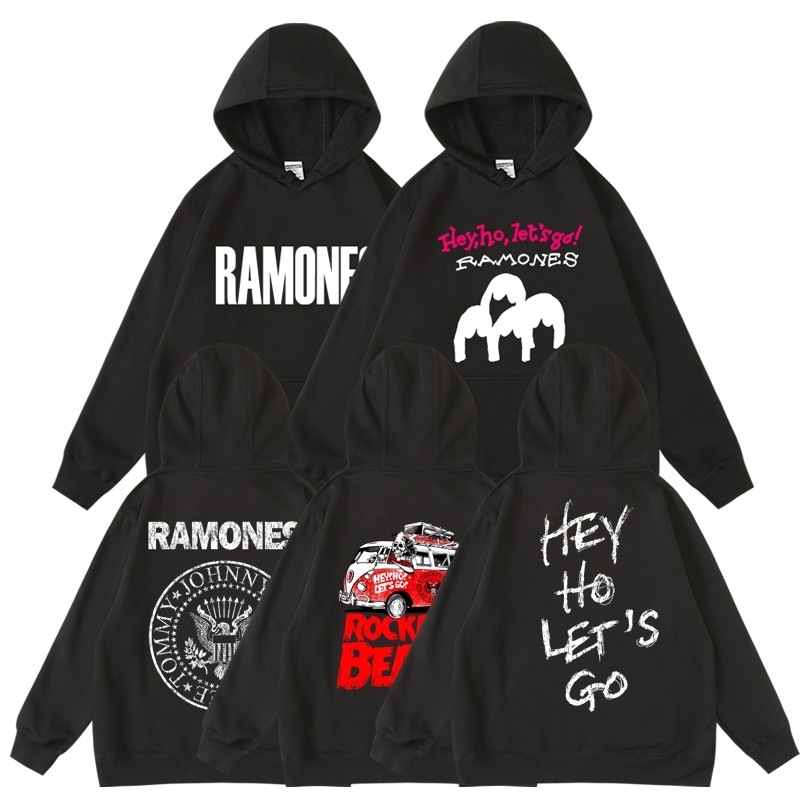 雷蒙斯ramones朋克秋冬连帽衫