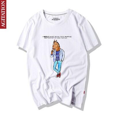 纯棉电影圆领短袖t恤