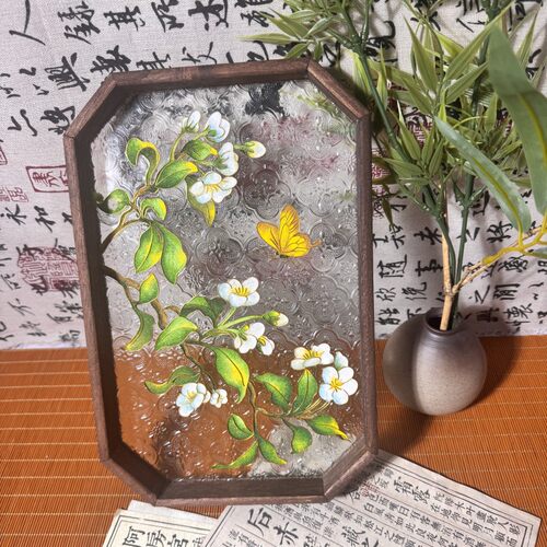 东琅掐丝珐琅茶盘手工diy材料包