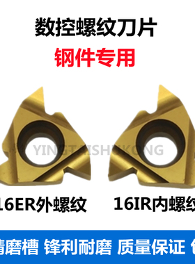 数控螺纹刀片钢件专用16ER200ISO AG60 内外挑丝牙刀45钢模具钢