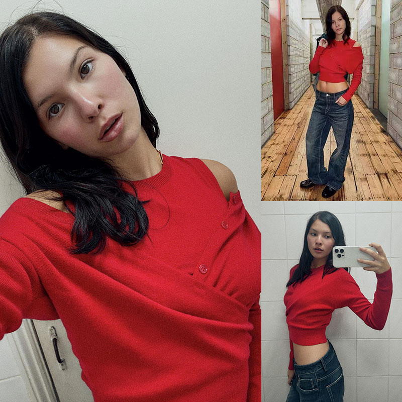 2025冬季新品 女装 气质时尚圆领长袖双层针织夹克 4938126 600