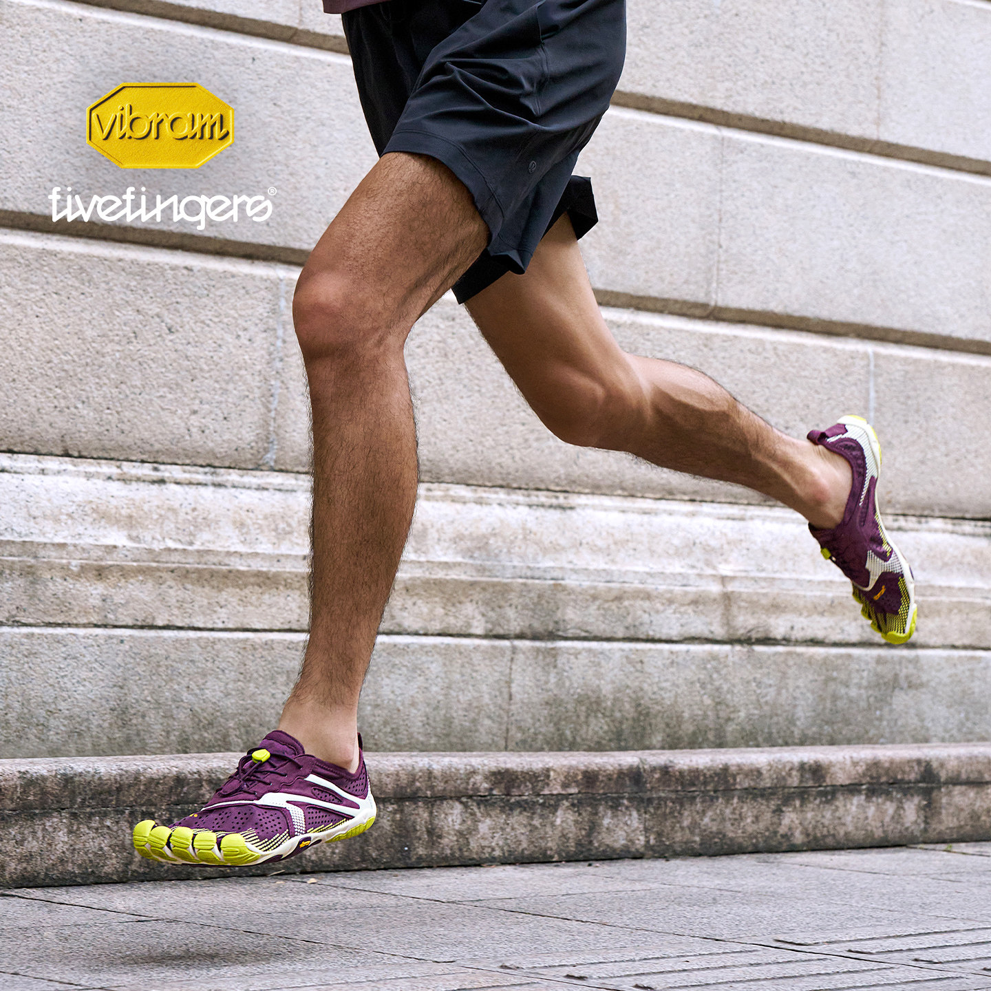 Vibram五指鞋男赤足健身马拉松训练跑姿 专业跑步鞋轻便耐磨VRUN