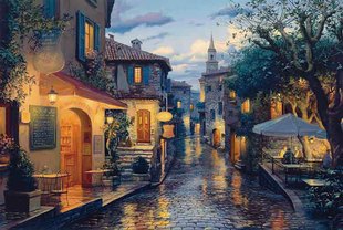 木质拼图300/500/1000片成人减压儿童益智玩具风景油画暮色黄昏