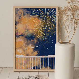 木质拼图200/300/500/1000片成年人减压儿童益智拼块新年烟花之夜