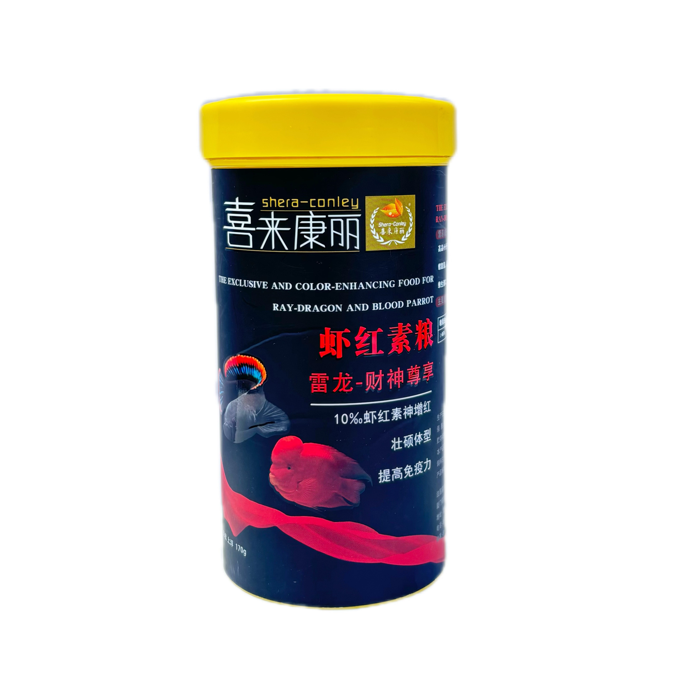 喜来康丽虾红素粮罗汉鱼增红增艳饲料上浮条状颗粒鱼食
