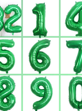 中号数字生日派对铝膜气球