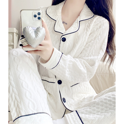 睡衣女款春秋冬季加厚2023新款夹