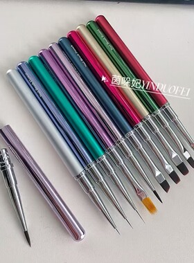 美甲笔刷套装可拆卸笔头