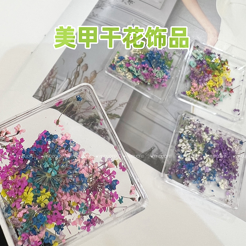 茵哚妃美甲干花指甲装饰品