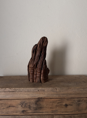 天然风化木枯木侘寂风艺术空间装饰老古董枯木小摆件251014