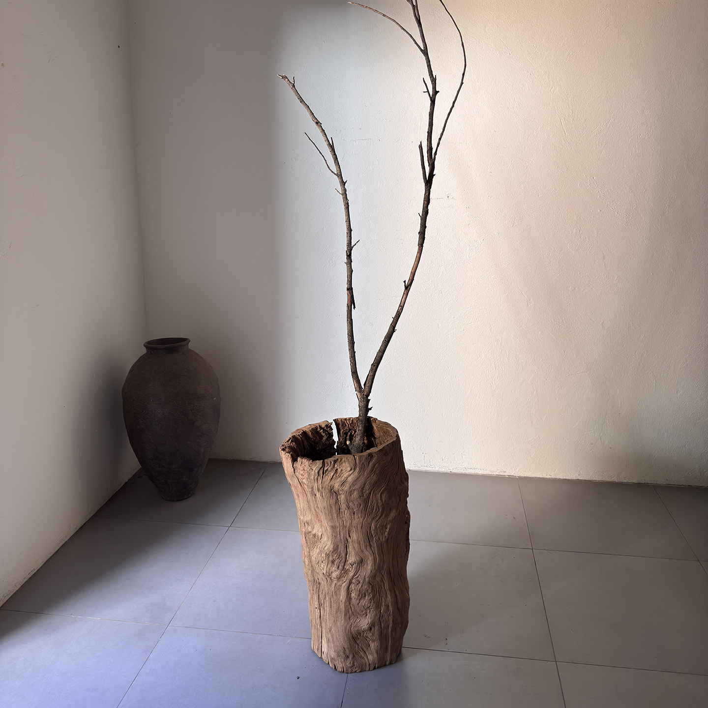 民间古旧老古董插花古木桶艺术空间摆件收藏装饰桶26111