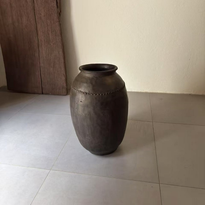 古旧老陶瓷罐子侘寂风艺术空间装饰老物件古董陶罐艺术空间2524