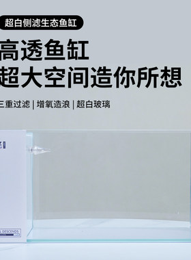 侧滤鱼缸超白玻璃自循环家用客厅中型溪流缸射灯南美风桌面生态缸