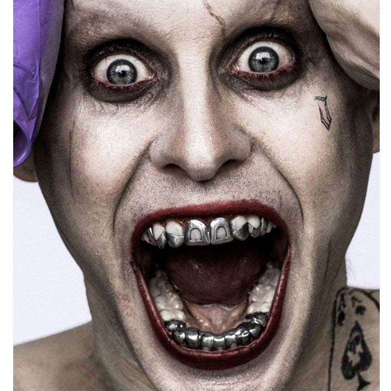 自杀小队小丑joker金属嘻哈金牙套朋克金hiphop grillz银牙套假牙